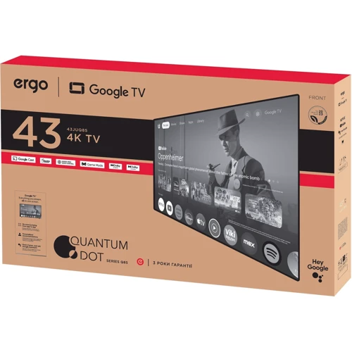 Телевизор Ergo 43JUQ85: Мощность звука 2 x 10 Вт