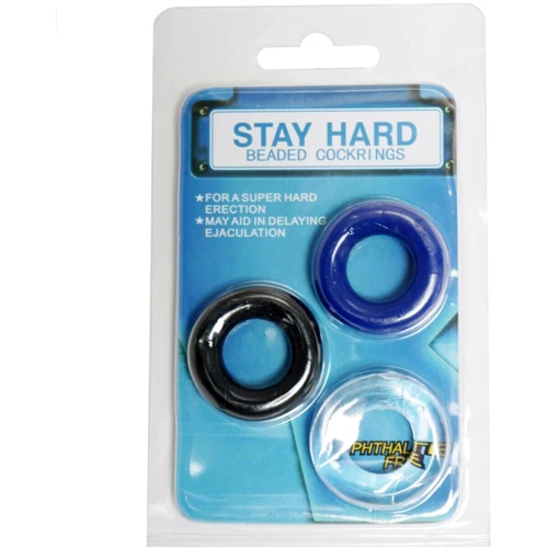 Набор эрекционных колец STAY HARD Cock Ring Set color, BS2600077: Производитель BOSS