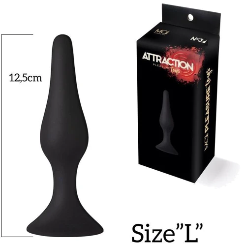 Анальная пробка на присоске MAI Attraction Toys №34 Black