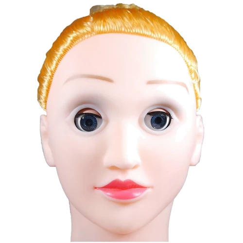 Надувная кукла BARBI- 3D с вставкой из киберкожи и вибростимуляцией, BS2600021