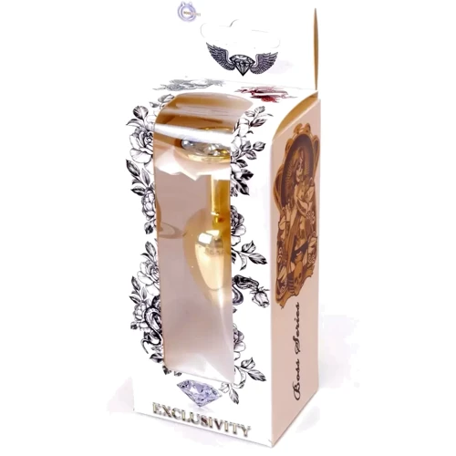 Анальная пробка BOSS of TOYS Boss Series - Jewellery Gold PLUG Clear S (BS6400021)