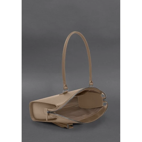 Женская сумка тоут BlankNote Business бежевая (BN-BAG-57-light-beige): Фактура Матовая, Гладкая