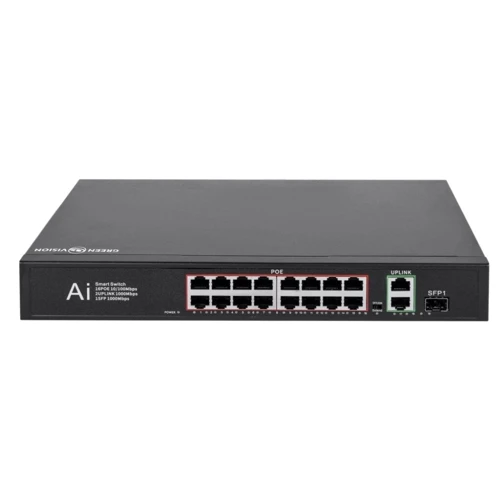 Мережевий комутатор Greenvision GV-010-D-16+2 PG+1 SFP (GV-010-D-16+2PG+1SFP): Порти комбинированный