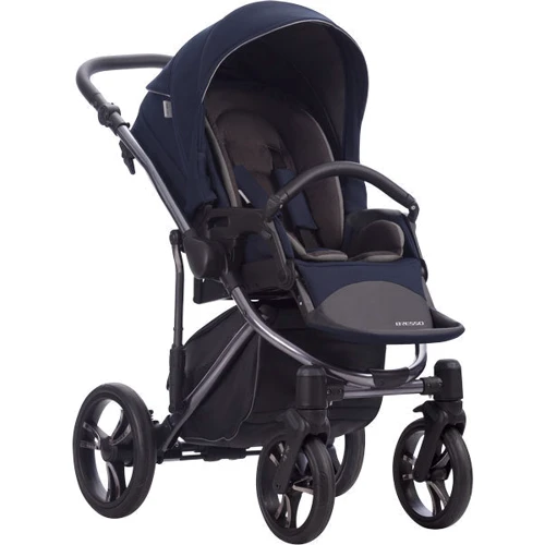 Детская коляска 2 в 1 Bebetto Bresso Premium DARK 04 (503.32.21.D04): Ширина шасси 60.5