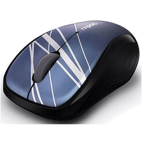 Мишка RAPOO 3100p wireless оптична, синя: Ергономіка для правої і лівої руки