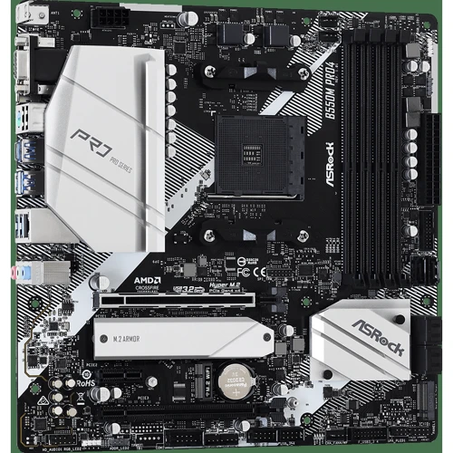 ASRock B550M PRO4: Разъемы на плате SATA 3.0, M.2