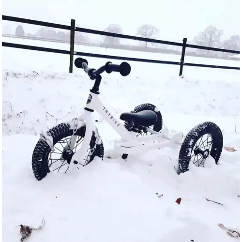 Комплект трехколесный беговел Trybike белый (TBS-2-WHT+TBS-99-TK): Колеса надувные