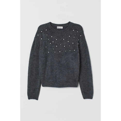 Джемпер H&M 7468610 134-140 см темно-серый
