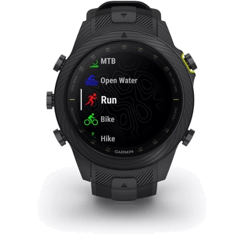 Смарт-часы Garmin MARQ Athlete (Gen 2) Carbon Edition Modern Tool Watch (010-02722-11): Особенности Термометр, Тактические, Гибридные, Барометр, Компас, Водонепроницаемые