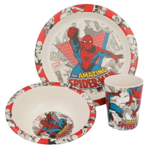 Набор посуды Stor Bamboo Set with Rim Spiderman Comic 3 пр.