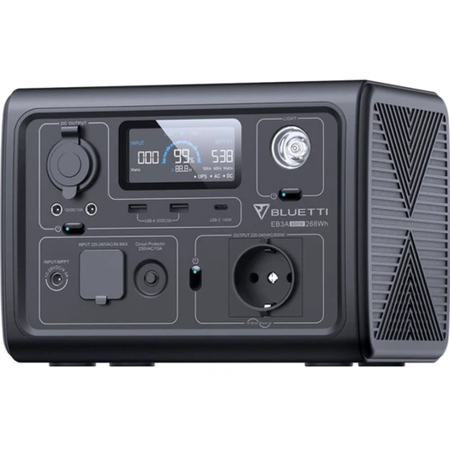 Зарядная станция Bluetti EB3A 268Wh 74444mAh 600W (EB3A) Международная версия: Выходы потребителей Автоприкуриватель, USB-C, USB-A, 220V