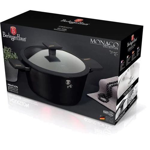 Каструля Berlinger Haus Monaco Collection з кришкою 4.1л Ø24х11.8см (BH 7087): Діаметр, см 24