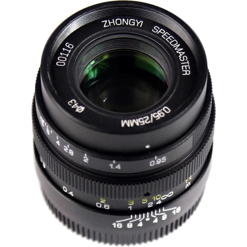 Об'єктив для фотоапарата Mitakon 25mm f/0.95 M4/3 Black (MTK25MF095BK): Тип об'єктива Широкоугольный