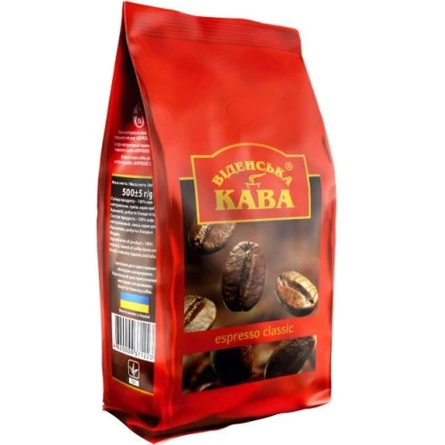 Кофе Віденська кава Espresso Classic в зернах 500 г (4820000370653)