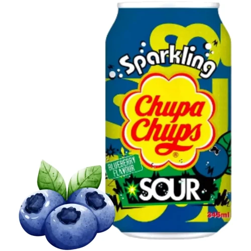 Напиток газированный Chupa Chups Sour Blueberry 345 ml