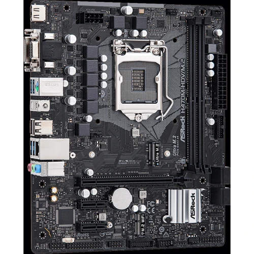 ASROCK H470M-HDV / M.2: Роз'єми на задній панелі USB 3.2 Gen 1, USB 2.0
