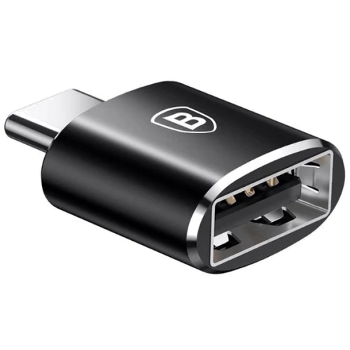Адаптер Baseus Adapter USB-C to USB Female Black (CATOTG-01): Цвет черный