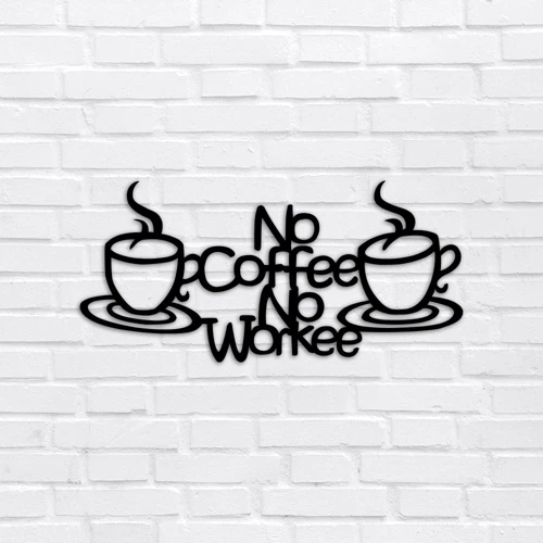 Настенный декор Деревянное панно Wortex Woods No Coffee no Workee 50x24 (WALL60001-50x24)