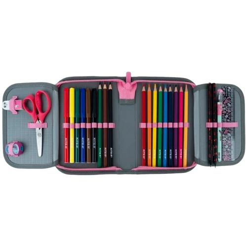 Пенал Kite 622H College Line girl с наполнением (K24-622H-1): Количество отделений 1