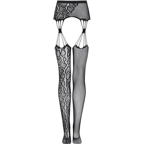 Чулки с подвязками Obsessive S821 black S/M/L