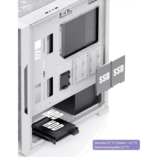 Корпус ALmordor L1300 Pioneer White (ALL1300): Форм-фактор материнской платы E-ATX/ATX/MicroATX/Mini-ITX