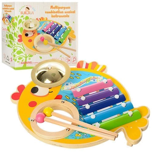 Деревянная игрушка HUANXIBEIER Ксилофон MD 0903