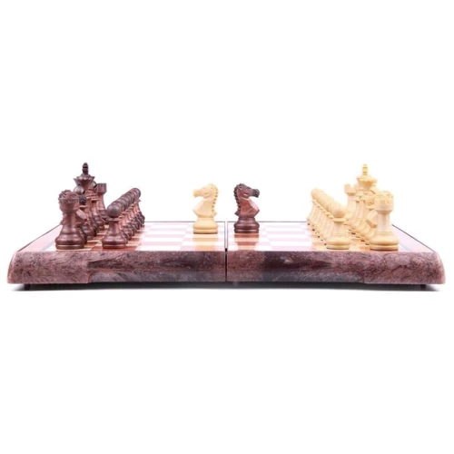 Магнитные шахматы под дерево UB Chess magnetic wood-plastic 36x31 см (3520L): Вид шахматы
