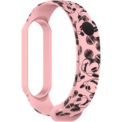 Ремешок ArmorStandart Cartoon Mickey Pink (ARM59255) for Xiaomi Mi Smart Band 5/6/7