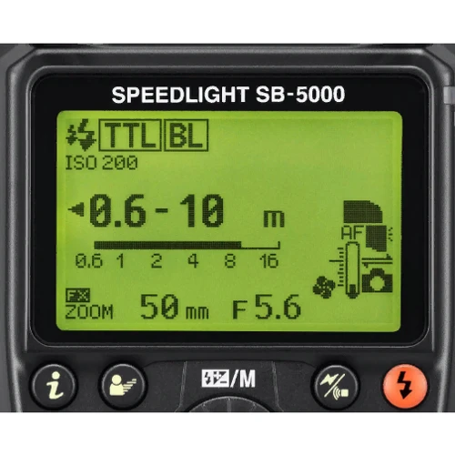 Фотоспалах Nikon SB-5000 UA: Режими роботи i-TTL, TTL, ручной, многократная вспышка