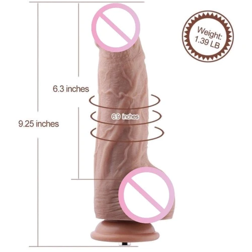 Гибкий фаллоимитатор для секс-машин Hismith 9.25″ Silicone Dildo