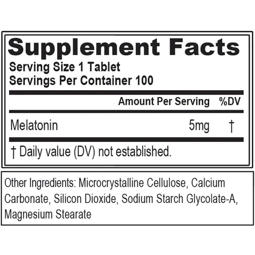 EVL Melatonin Мелатонин 100 таблеток: Форма выпуска Таблетки