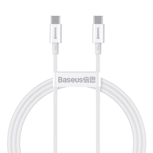 Кабель Baseus Cable USB-C to USB-C Superior Series PD 100W 1m White (CATYS-B02)