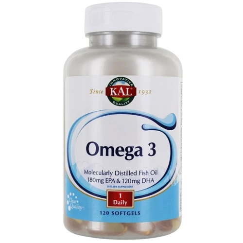Kal Omega 3 Fish 180/120, 1000mg, 120 Softgels (CAL-84012)
