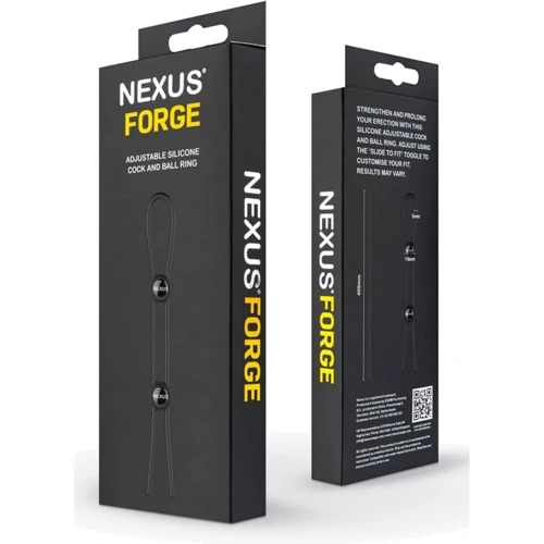 Эрекционное кольцо Nexus FORGE Double Adjustable Lasso Black