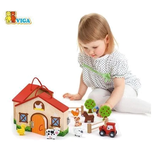 Деревянный игровой набор Viga Toys Домик-ферма (51618)