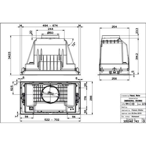 Витяжка Faber Inka Plus Hc X A70 (305.0602.048): Тип фільтра повітря Рециркуляція, Відведення