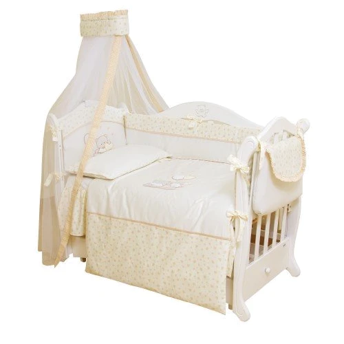 Постельный комплект 6 эл. Twins Romantic Baloniki 4024-R-003, beige, бежевый: Тип постельный комплект