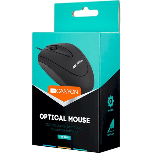 Мышь Canyon CNE-CMS1 Black: Тип сенсора оптический