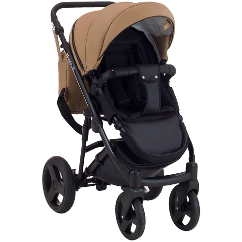 Коляска 2 в 1 Bair Mirello кожа 100% М-39/30 темный капучино — черный (624698): Материал колес полиуретан