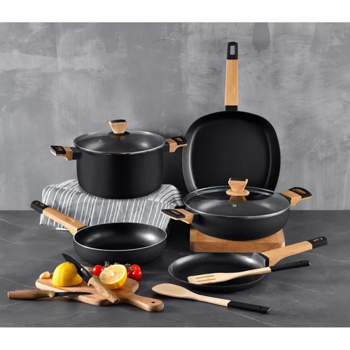 Сковорода вок Bergner Earth black 28 см (BG-34627-BK): Крышка в комплекте нет