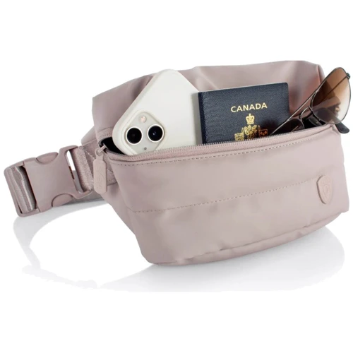 Женская сумка поясная Heys Puffer Mini Waist Bag Atmosphere бежевая (30128-0143-00): Фактура Тканая, Гладкая
