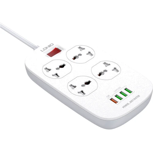 Мережевий фільтр LDNIO SC4407, 3 розетки+4USB (SC4407): Тип Сетевые фильтры