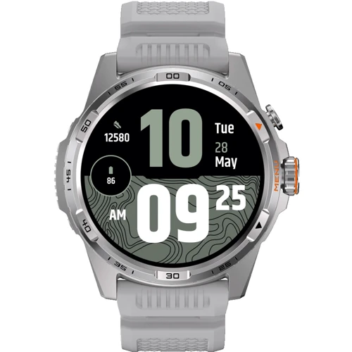 Смарт-часы Mobvoi TicWatch Atlas GPS Silver: Дисплей 1.43" AMOLED (466x466) / 326ppi