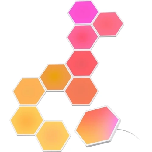 Набор настенных светильников Govee H6061 Glide Hexa Light Panels, 10шт, RGBIC, WI-FI/Bluetooth, белый (B6061301)