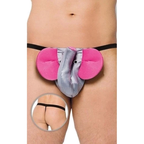 Мужские трусы SoftLine - Thong 4445, S-L (silver/pink)