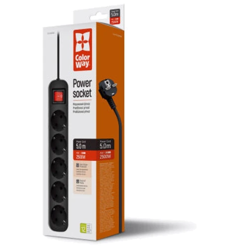 Сетевой фильтр ColorWay CW-PSEA55BK