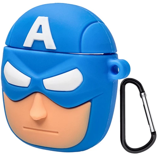 Чохол для навушників TPU Case Marvel & DC Captain America Blue for Apple AirPods фото 3