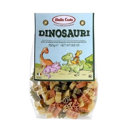 Макароны Dalla Costa Dinosauri,с томатом и шпинатом 250 г (WT4306): Вид Звери