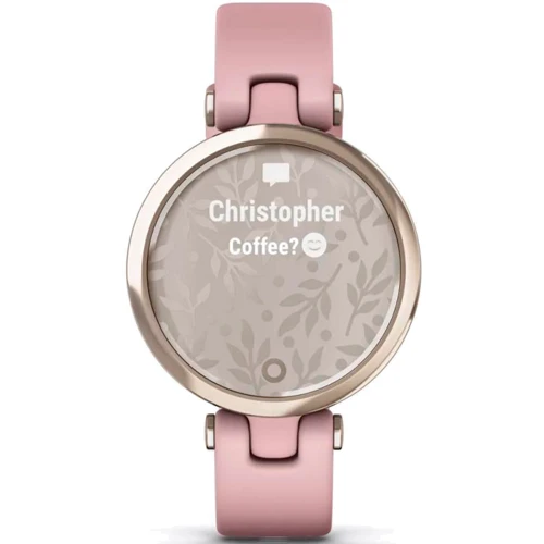 Смарт-часы Garmin Lily Cream Gold Bezel with Dust Rose Case and Silicone Band (010-02384-13): Дисплей 1"x0.84" (25.4 мм x 21.3 мм) TFT LCD (240 x 201 pixels)