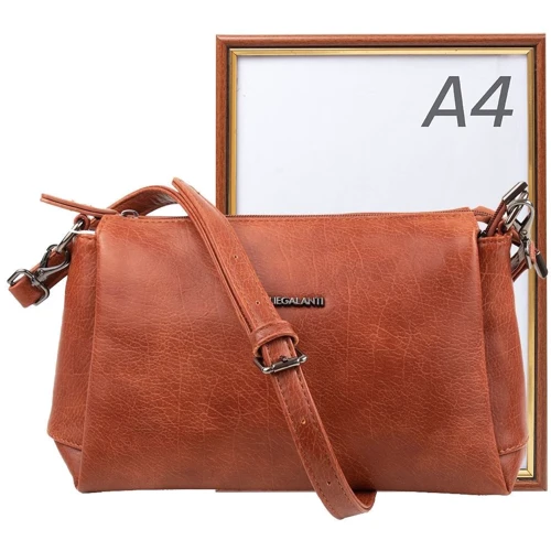 Женская сумка через плечо Amelie Galanti коричневая (A991339-red-br): Пол Женский